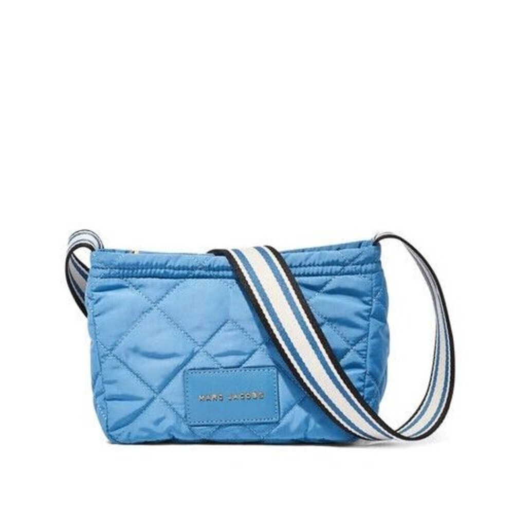 Marc Jacobs Quilted Nylon Messenger Crossbody Bag Blue Heaven New GL0234246